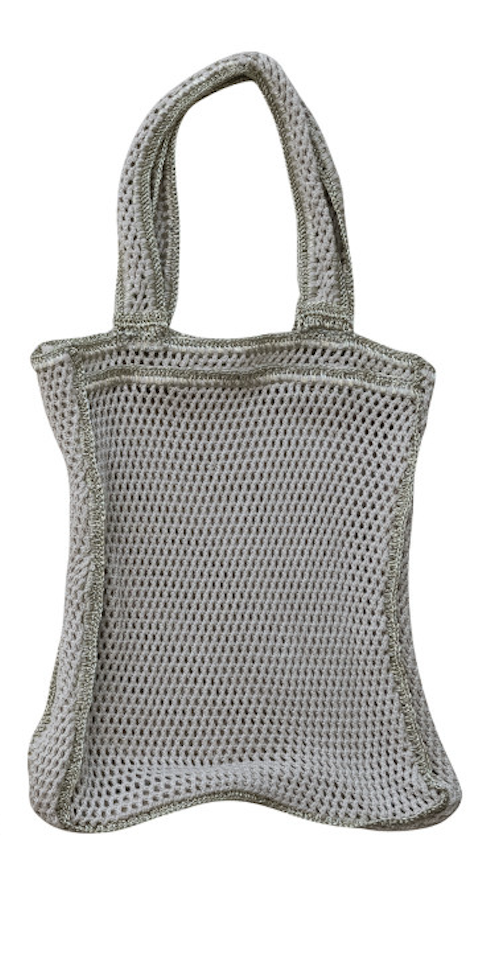 Cotton Blend Crocheted Tote Bag