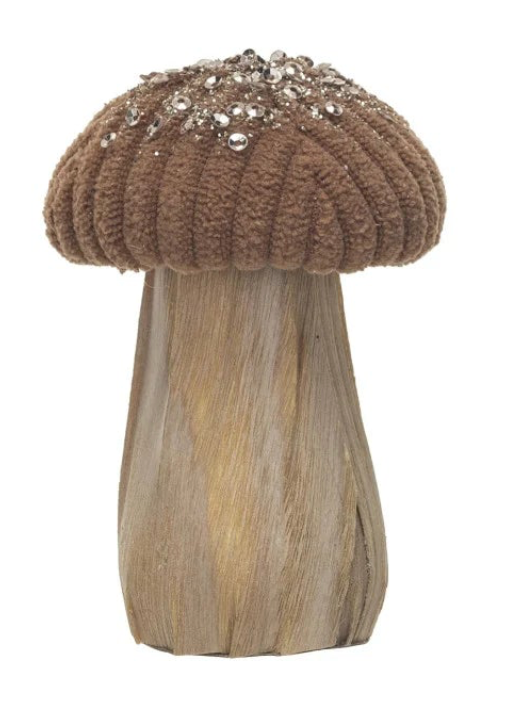 Fabric + Wood Mushrooms