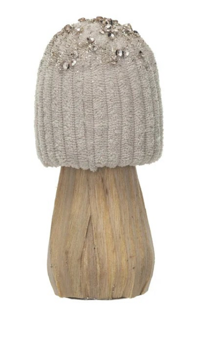 Fabric + Wood Mushrooms