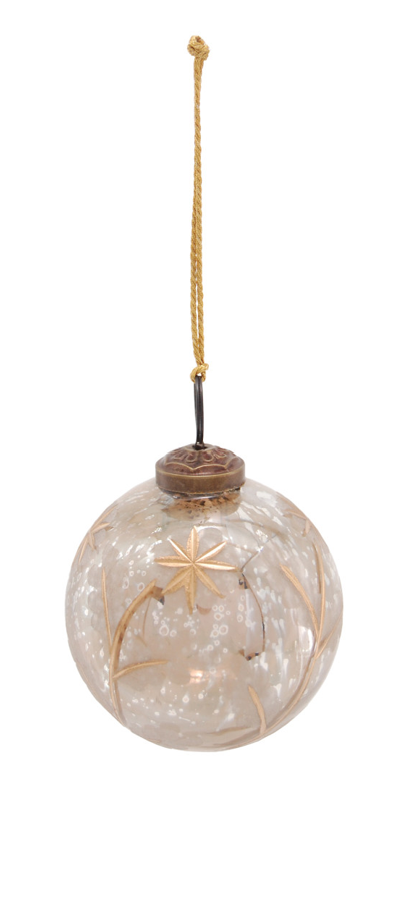 Painted Glass Ball Ornament