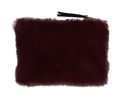 Fur Zip Pouch