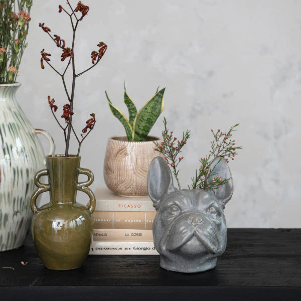 French Bulldog Vase