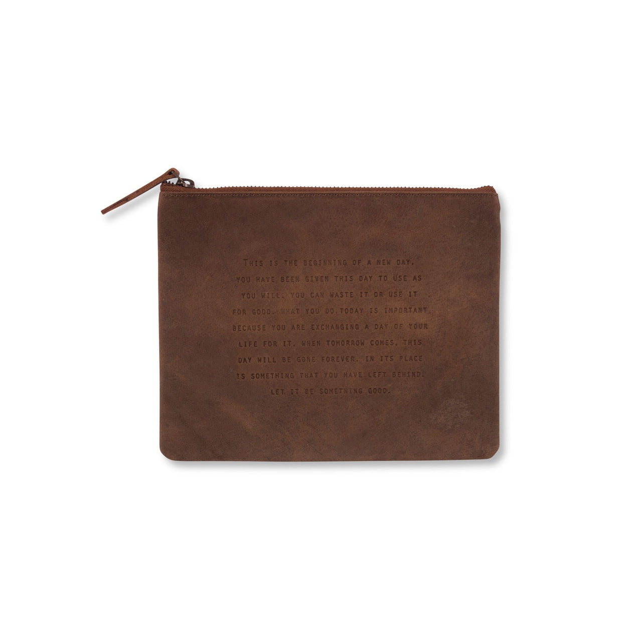 This is the Beginning Leather Zip Bag