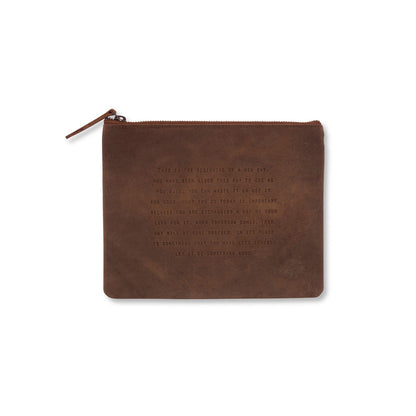 This is the Beginning Leather Zip Bag