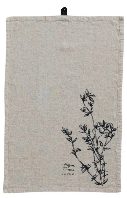 Tea Towel w/ Herb