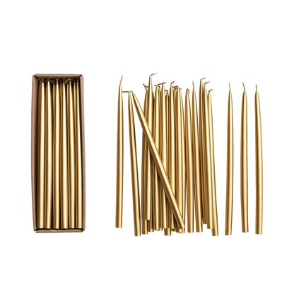 Unscented Thin 1/2" Taper Candles, Set of 24