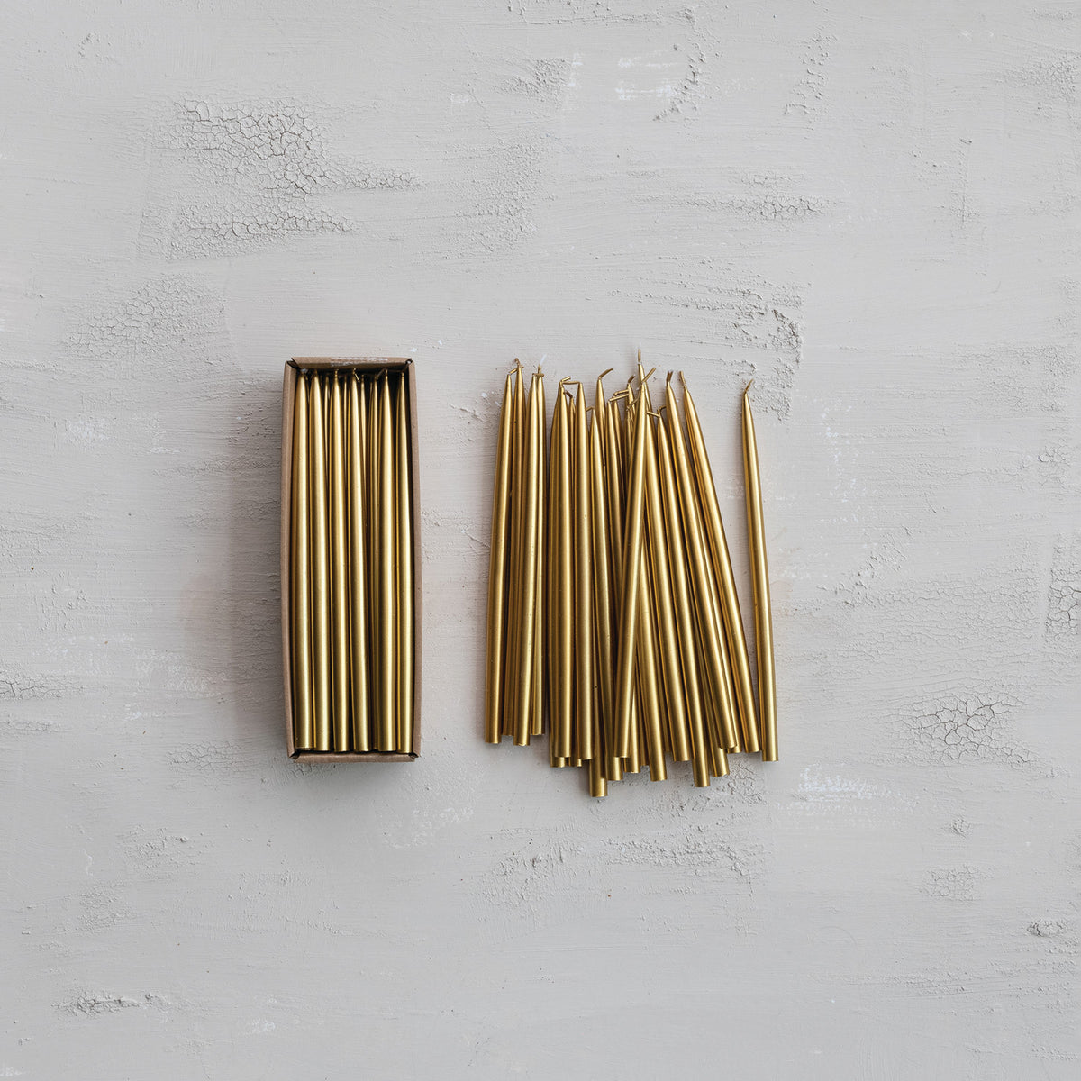 Unscented Thin 1/2" Taper Candles, Set of 24