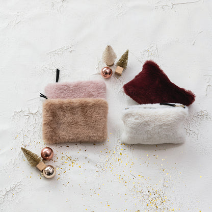 Fur Zip Pouch