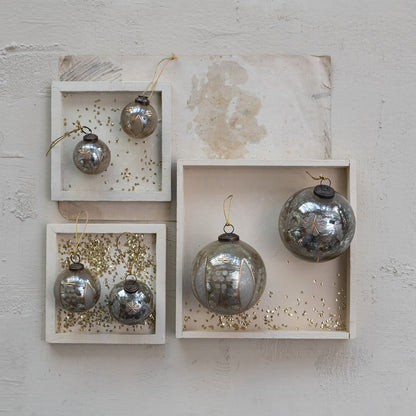 Painted Glass Ball Ornament