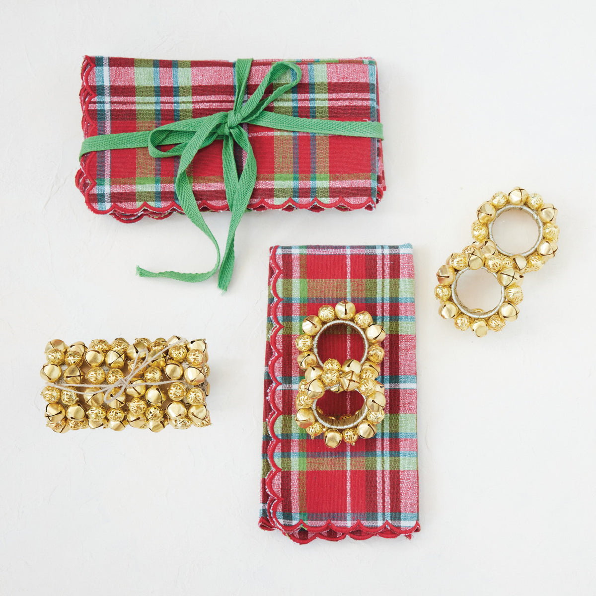 Napkin Rings, Gold Finish