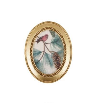 Resin Mini Framed Vintage Seasonal Art Magnet, Gold Finish, 9 Styles