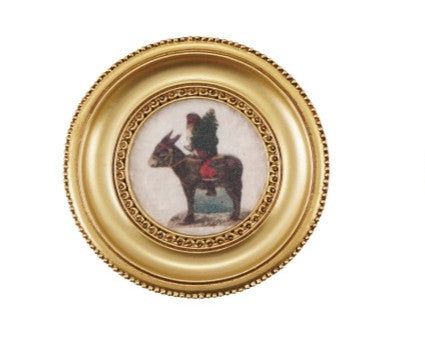 Resin Mini Framed Vintage Seasonal Art Magnet, Gold Finish, 9 Styles