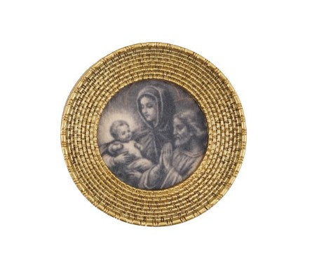 Resin Mini Framed Vintage Seasonal Art Magnet, Gold Finish, 9 Styles