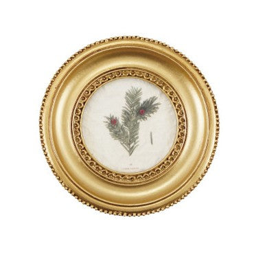 Resin Mini Framed Vintage Seasonal Art Magnet, Gold Finish, 9 Styles
