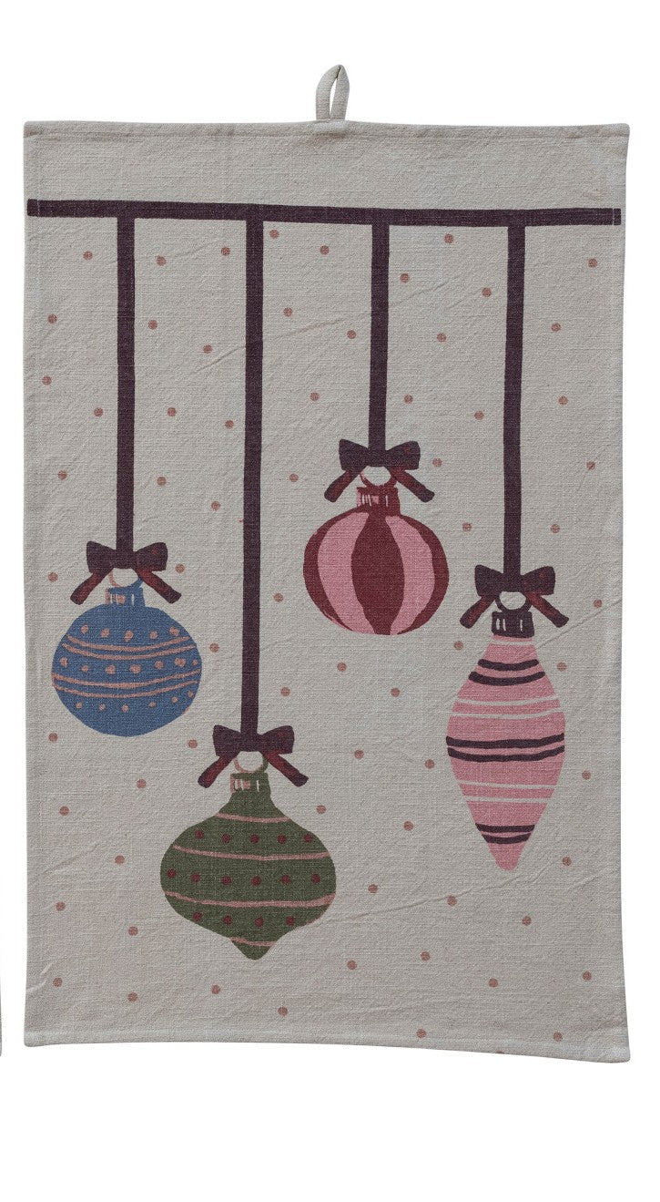 Tea Towel with Ornaments