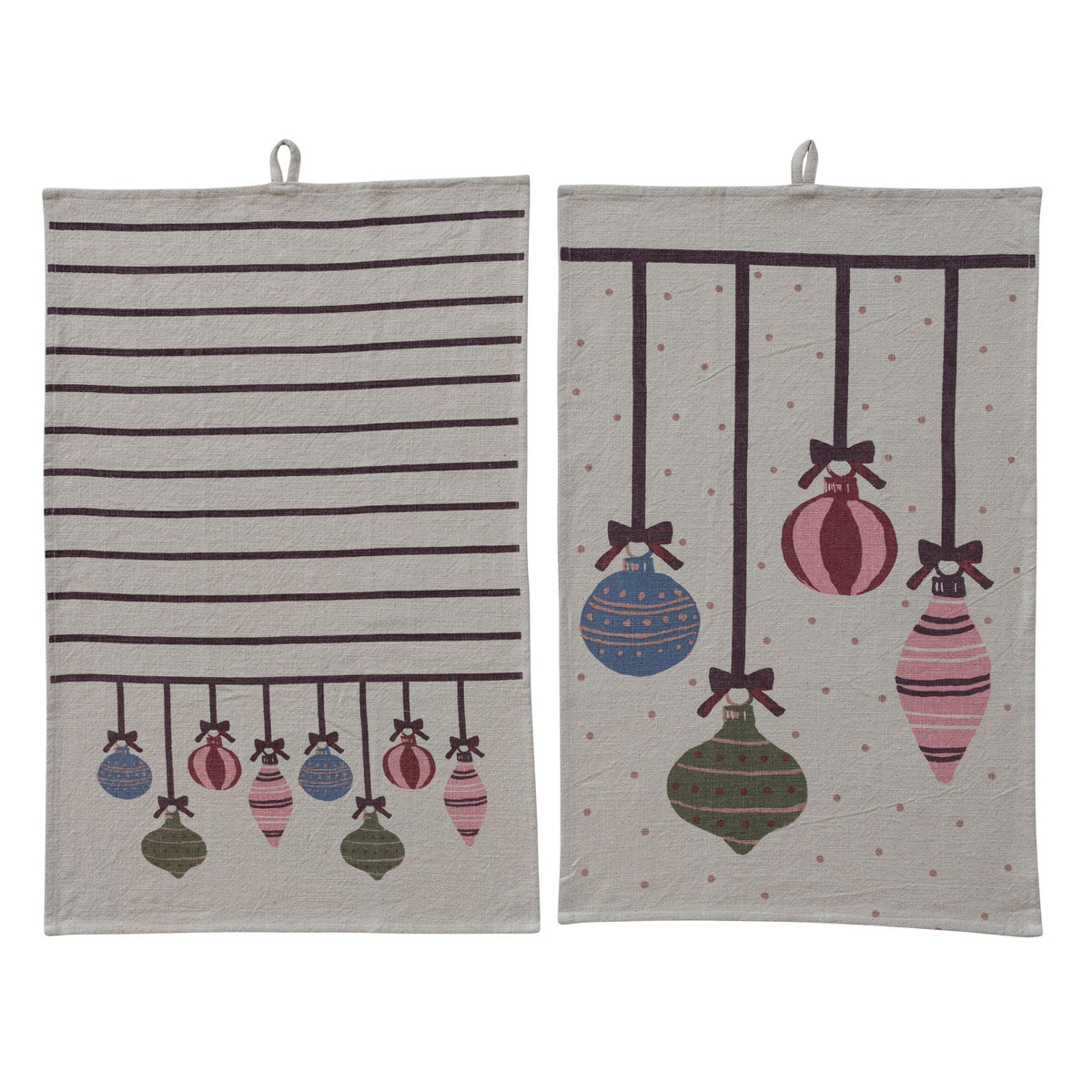 Tea Towel with Ornaments