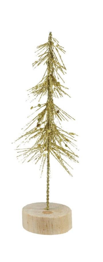 Glitter Tree with Wood Base