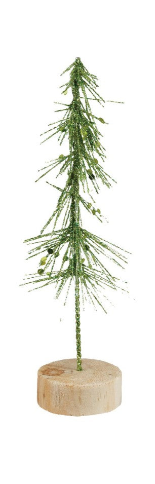 Glitter Tree with Wood Base