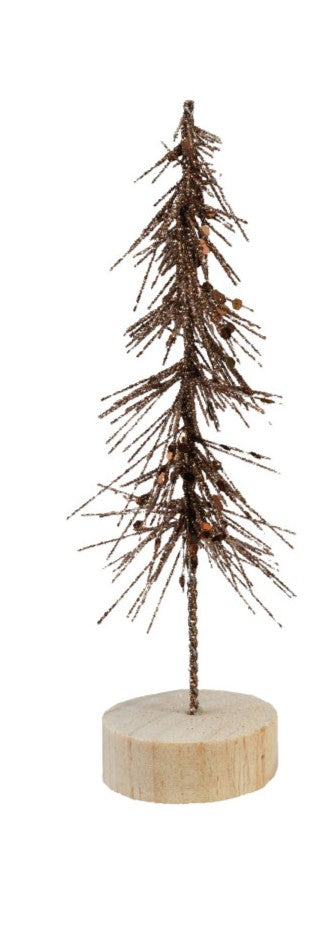 Glitter Tree with Wood Base