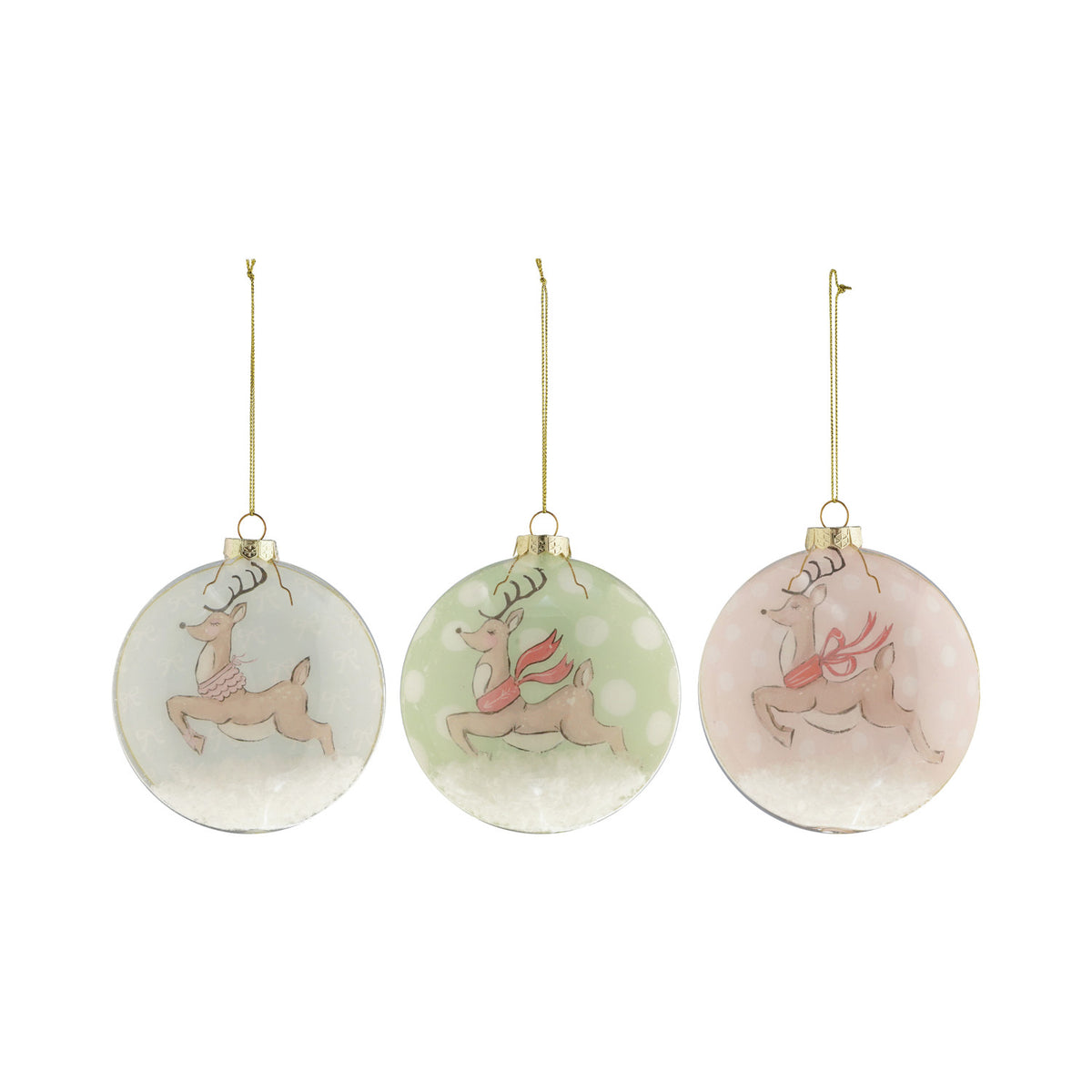 Glass Reindeer Ornament