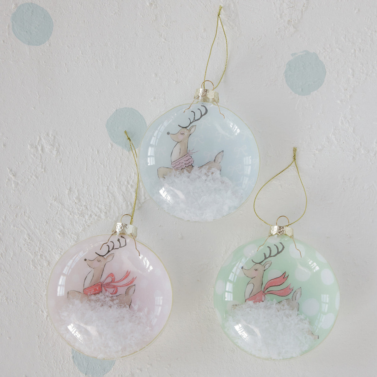Glass Reindeer Ornament