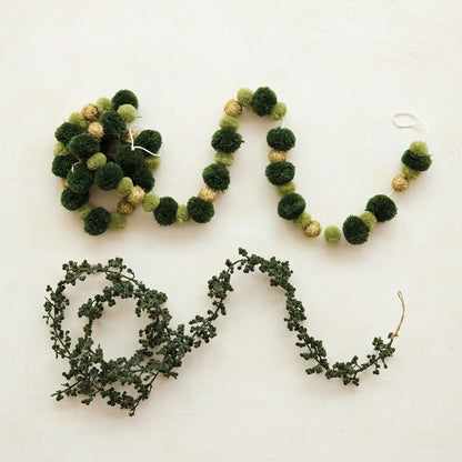 Flocked Foam Ball Garland