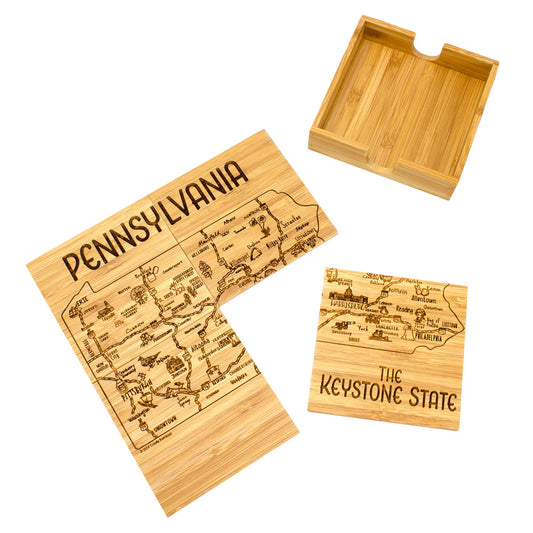 Pennsylvania 4-Pc. Coaster Set with Case