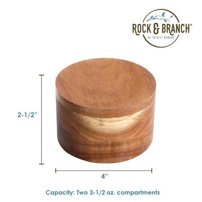 Acacia Duet Salt Cellar