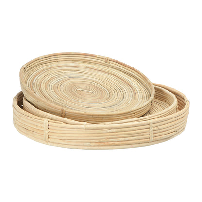 Hand-Woven Cane Tray
