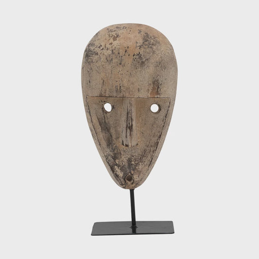 Wood Mask on Stand