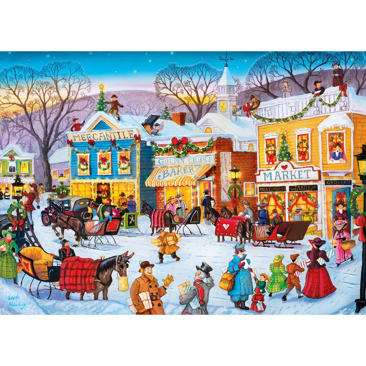 Season's Greetings - Christmas Shopping 1000 Piece Puzzle