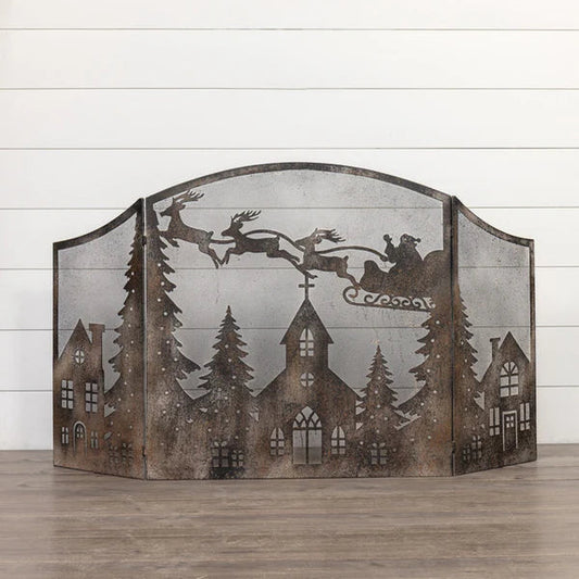 Santa Sleigh Fireplace Screen