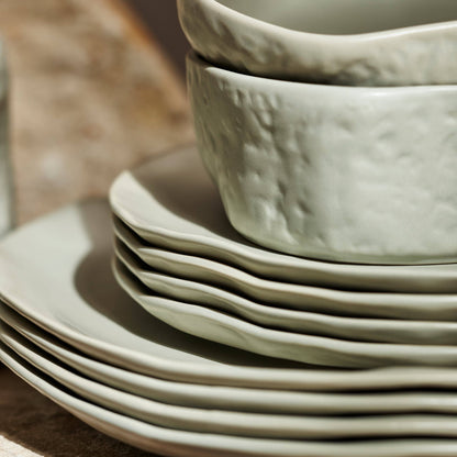 Atik Stoneware Dinnerware - Sage-Grey