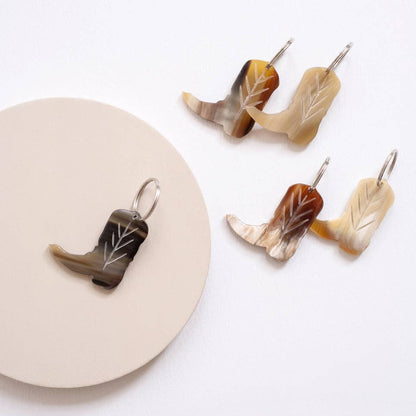Horn Cowgirl Boot Key Ring