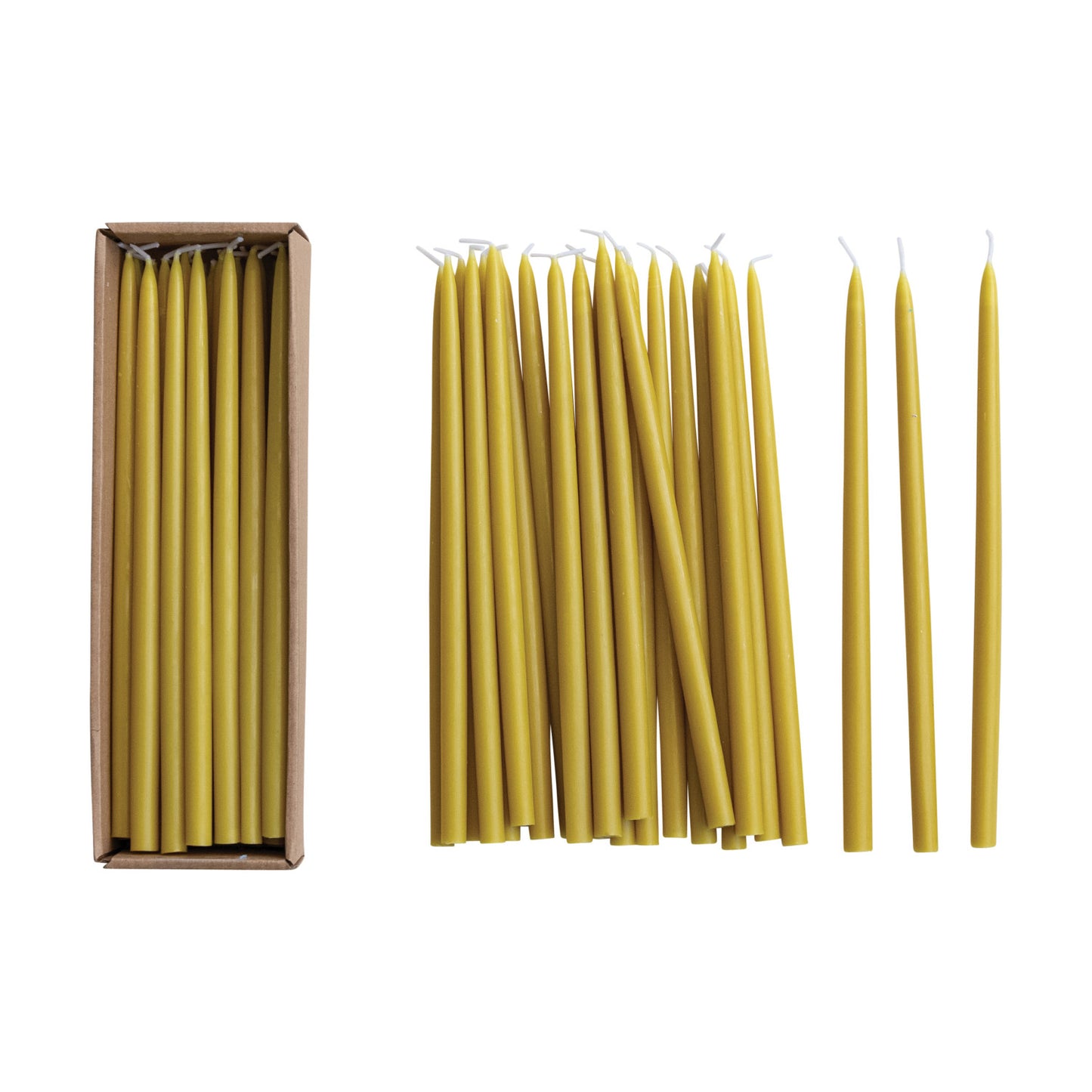 Unscented Thin Taper Candles in Box, Set of 24