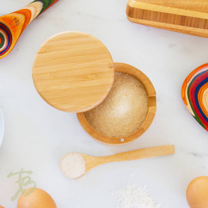 Little Dipper Bamboo Salt Box with Spoon
