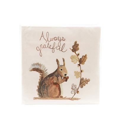 Paper Napkins with Squirrel