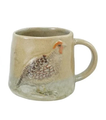 16 oz. Hand-Painted Embossed Stoneware Mug with Animal, 4 Styles (Each One Will Vary)