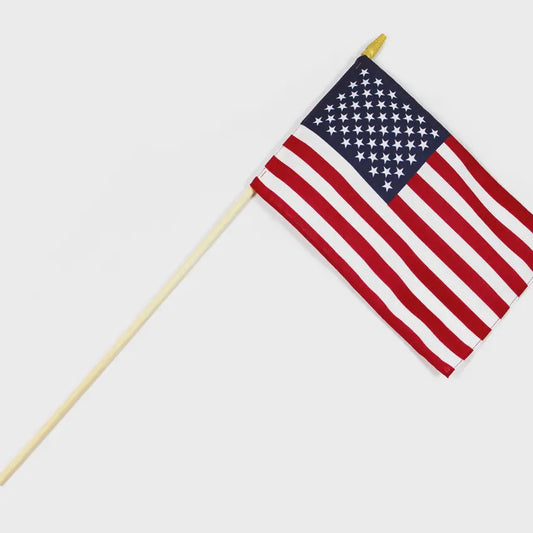 American Flag On Staff - Made in the US