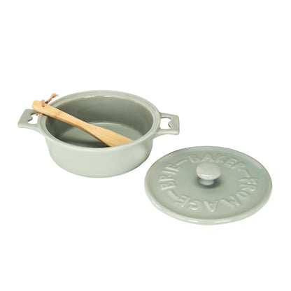 Brie Baker with Lid and Spreader, Set of 2