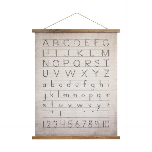 31"L x 39"H Canvas Scroll Wall