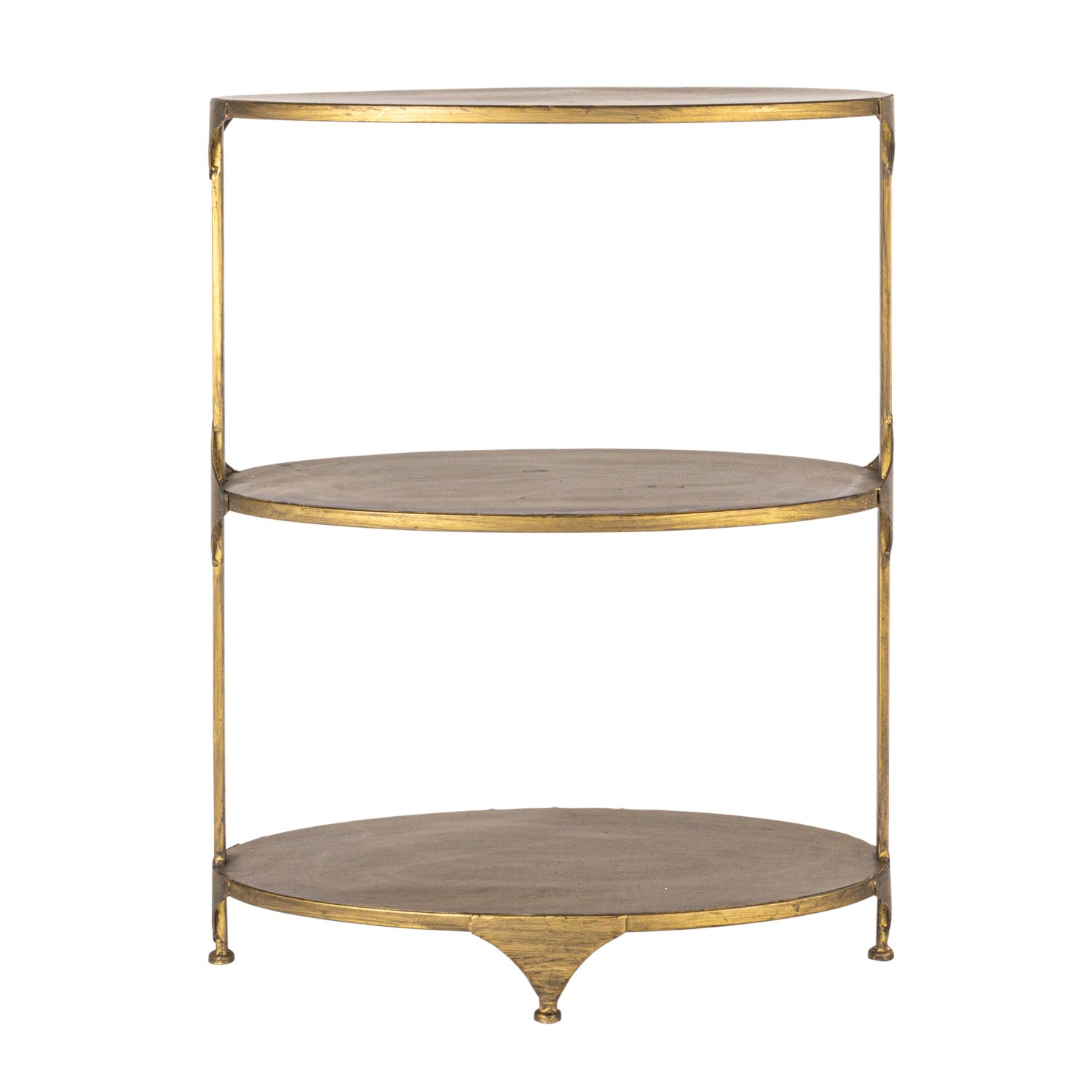 Metal 3-Tier Shelf with Antique Finish