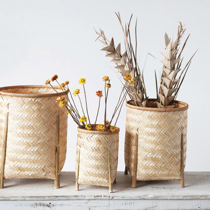 Bamboo Baskets w/Legs
