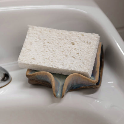 Sponge Holder/Soap Dish with Drip Spout