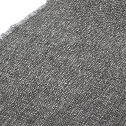 108"L x 14"W Linen Blend Table Runner w/ Frayed Edges, Charcoal Color
