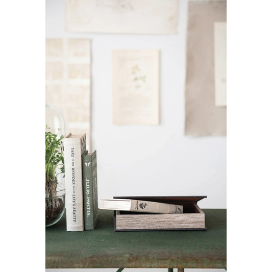 MDF and Canvas Book Storage Boxes