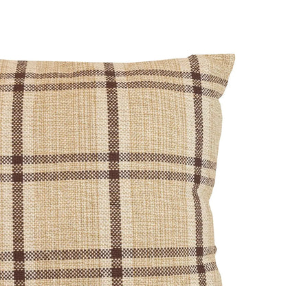 20 X 20 Woven Plaid Pillow