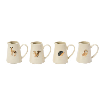 Hand-Painted Creamer with Forest Animal
