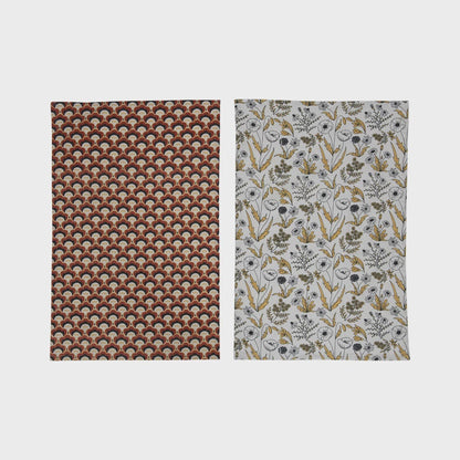 Cotton Tea Towels with Pattern