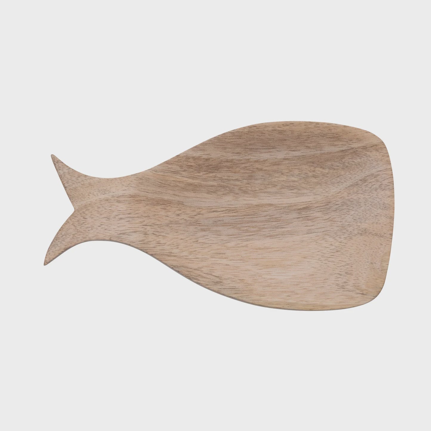 8"L Mango Wood Whale Shaped